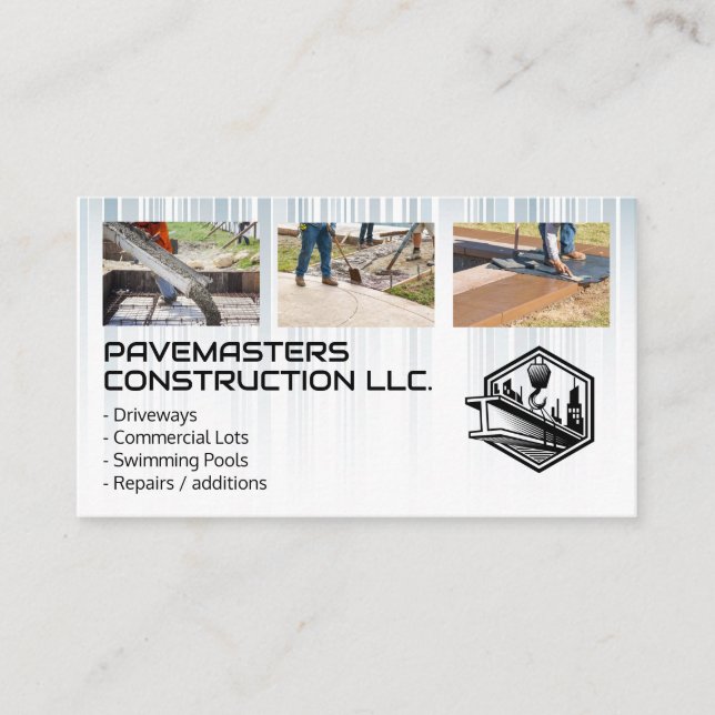 Blue Collar Workers | General Contractor Business Card (Front)