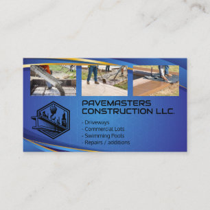 Blue Collar Workers General Contractor Business Card