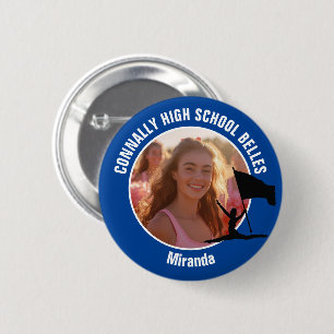 Blue Color Guard Photo High School Dancer 6 Cm Round Badge
