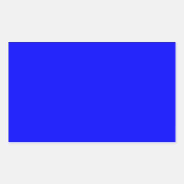 Blue Colour Customised Designer Rectangular Sticker (Front)