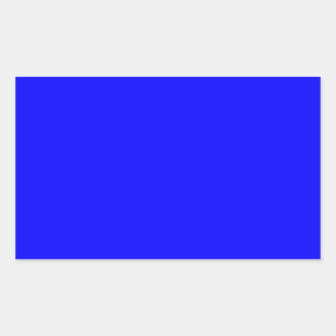 Blue Colour Customised Designer Rectangular Sticker