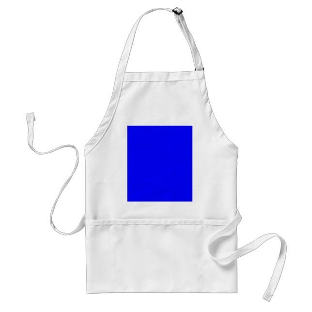 Blue Colour Customised Designer Standard Apron (Front)