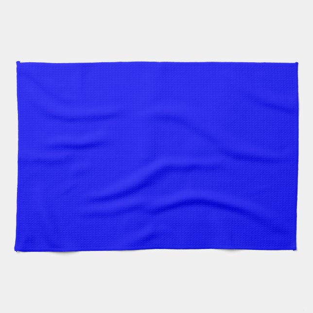 Blue Colour Customised Designer Tea Towel (Horizontal)