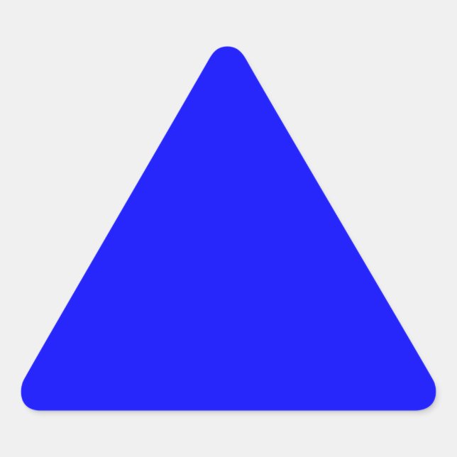 Blue Colour Customised Designer Triangle Sticker (Front)