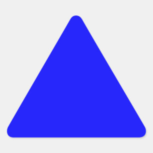 Blue Colour Customised Designer Triangle Sticker