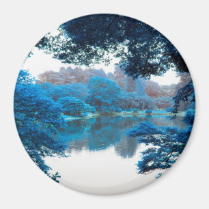 Blue colour effected cool, unique nature, lake magnet