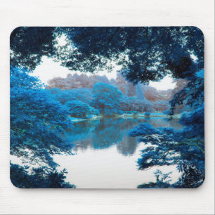 Blue colour effected cool, unique nature, lake mouse mat