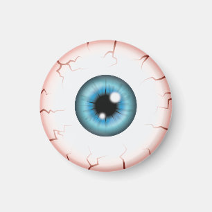Blue Colour Eyeball Halloween Bloodshot Eyeball Magnet