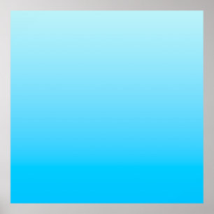 Blue colour gradient background poster