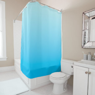 Blue colour gradient background shower curtain