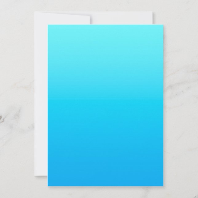 Blue colour gradient invitation (Front)