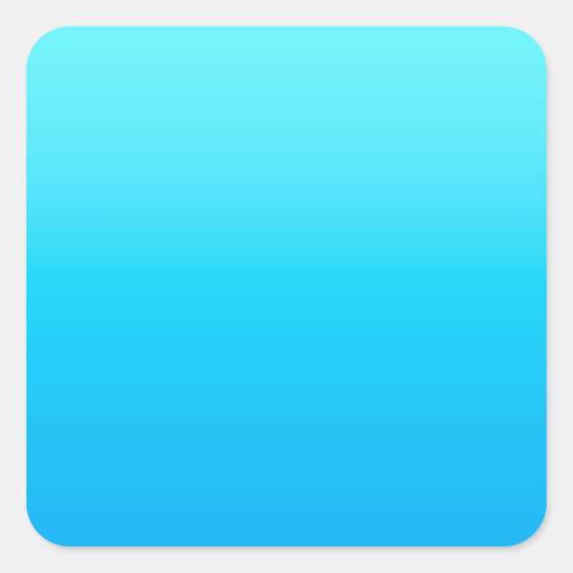 Blue colour gradient square sticker (Front)
