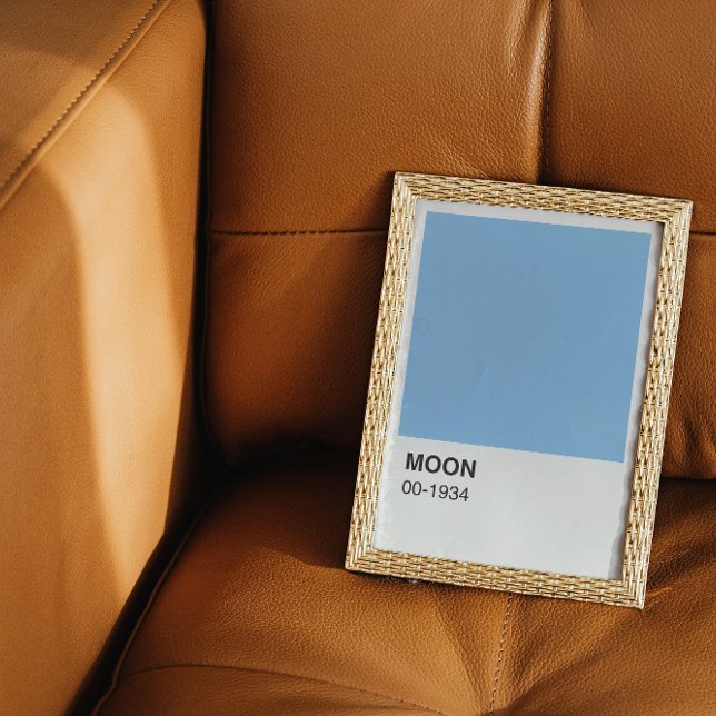 Blue Colour Moon Song - White Border Poster (Creator Uploaded)