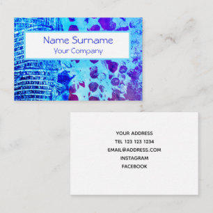 Blue colour pattern business card