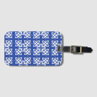 Blue colour patterned  luggage tag