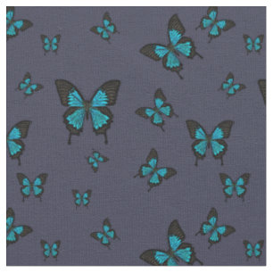 Blue coloured Butterfies, Swallow tail Butterfly Fabric