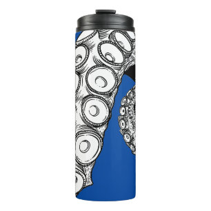 Blue coloured Octopus Tentacle  Thermal Tumbler