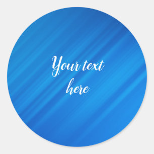 Blue coloured TEMPLATE Classic Round Sticker