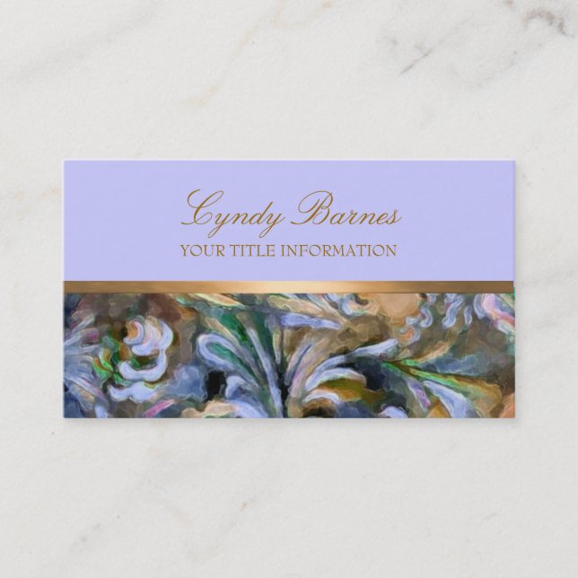 Blue Colourful Abstract Design Business Card (Front)