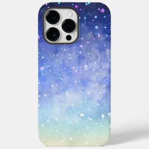 Blue Colourful Modern Watercolor Art Starry Night Case-Mate iPhone 14 Pro Max Case