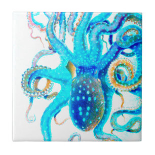 Blue colourful ocopi tile