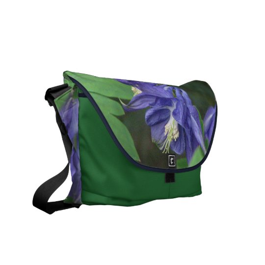 Blue Columbine Messenger Bag
