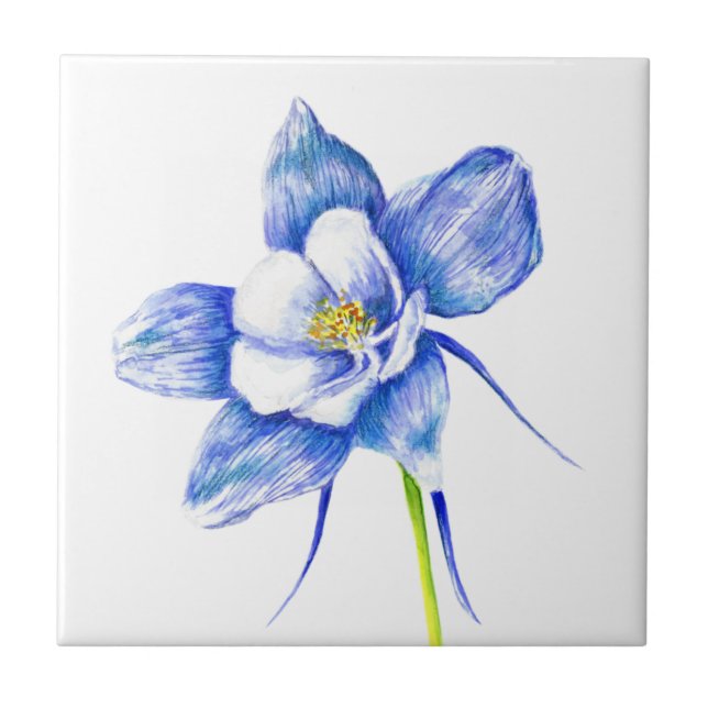 Blue Columbine Tile (Front)