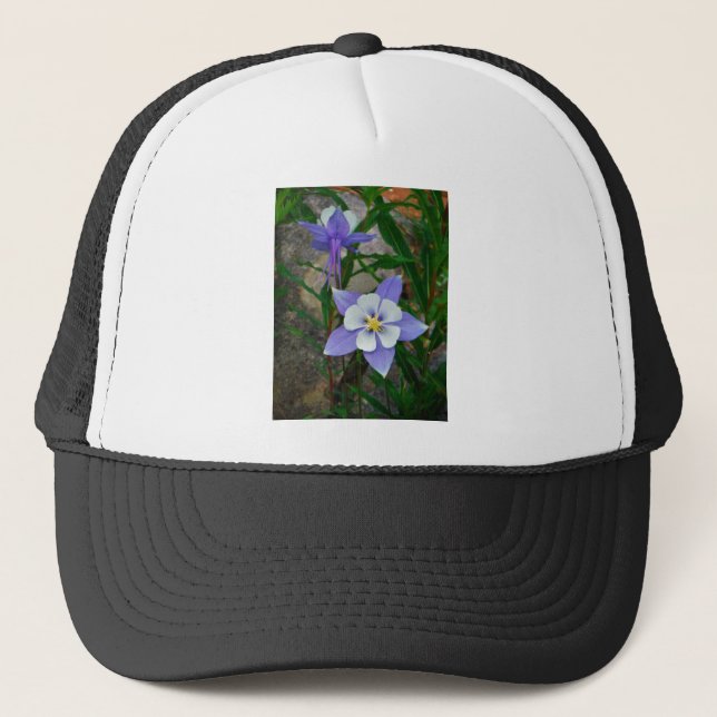 Blue columbine trucker hat (Front)