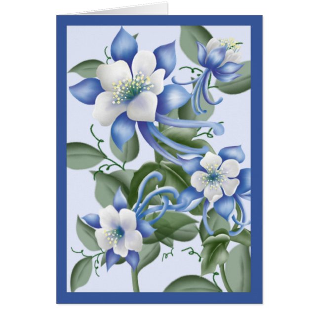 Blue Columbines (Front)