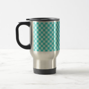 Blue Combination Classic Checkerboard by STaylor Travel Mug