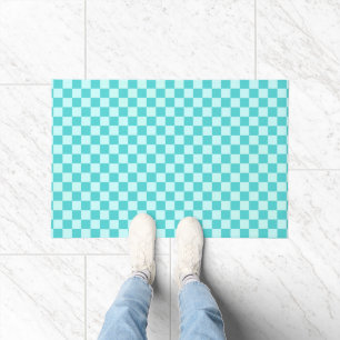 Blue Combination Classic Chequerboard by STaylor Doormat