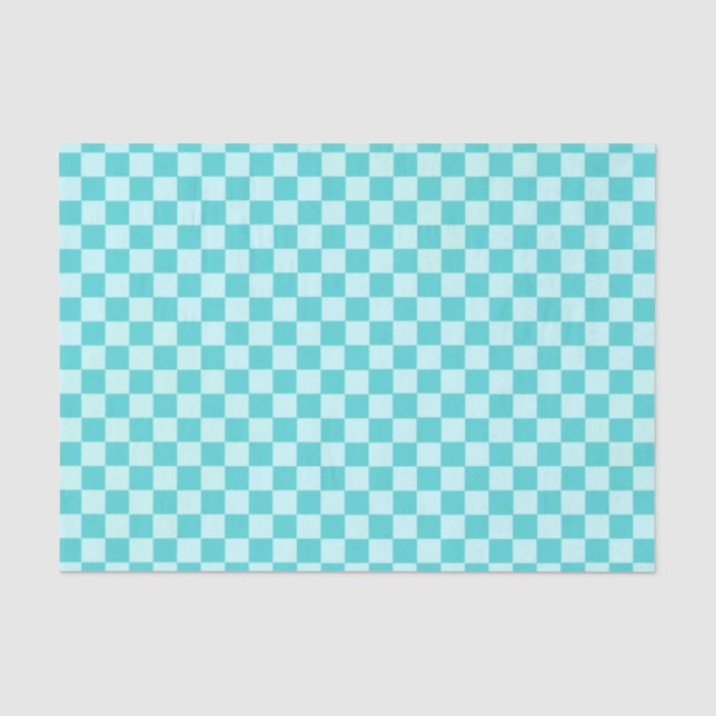 Blue Combination Classic Chequerboard by STaylor Tissue Paper (Front)
