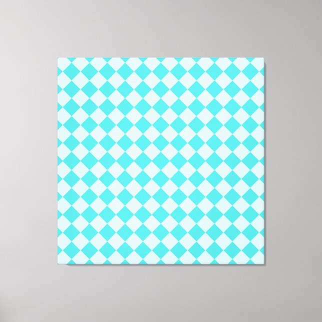 Blue Combination Diamond Pattern by Shirley Taylor Canvas Print (Front)
