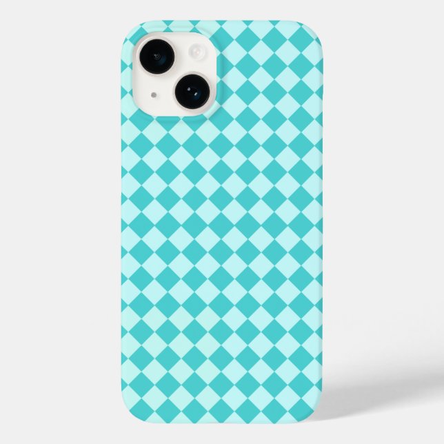 Blue Combination Diamond Pattern by Shirley Taylor Case-Mate iPhone Case (Back)