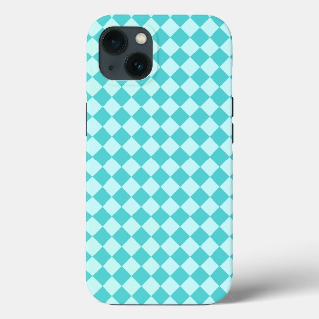 Blue Combination Diamond Pattern by Shirley Taylor Case-Mate iPhone Case (Back)