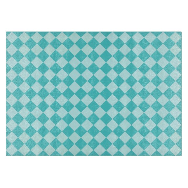 Blue Combination Diamond Pattern by Shirley Taylor Cutting Board (Front)