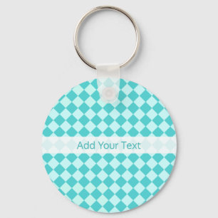 Blue Combination Diamond Pattern by Shirley Taylor Key Ring