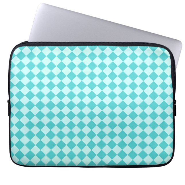 Blue Combination Diamond Pattern by Shirley Taylor Laptop Sleeve (Front)