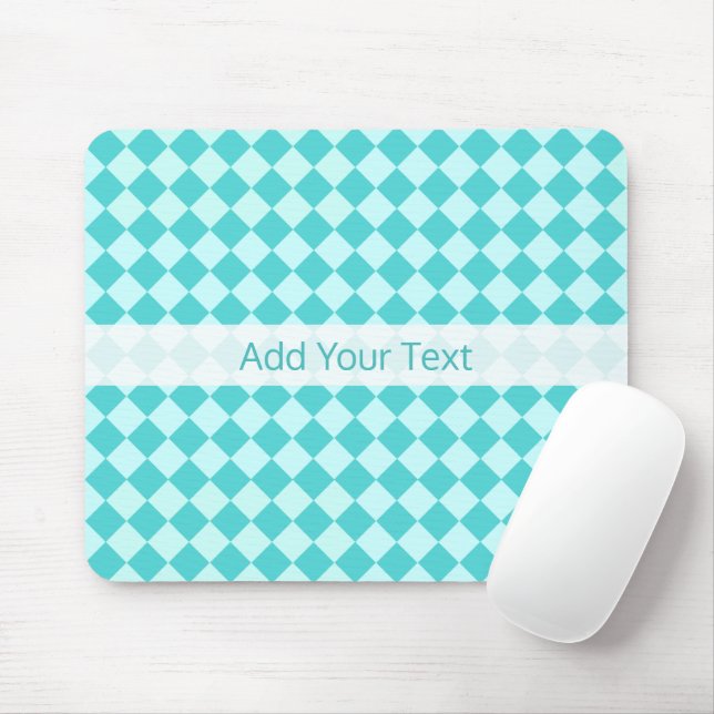 Blue Combination Diamond Pattern by Shirley Taylor Mouse Mat (With Mouse)