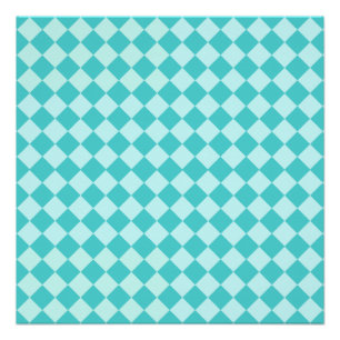 Blue Combination Diamond Pattern by Shirley Taylor Poster