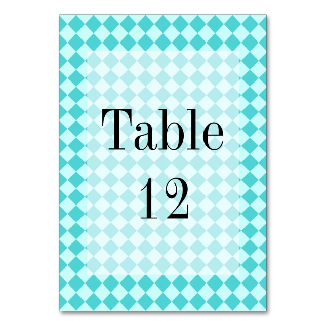 Blue Combination Diamond Pattern by Shirley Taylor Table Number (Front)