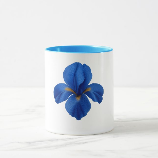 Blue Combo Mug - Iris Flower (Center)