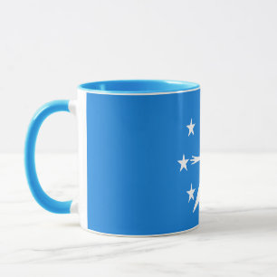 Blue Combo Mug with flag of Corpus Christi