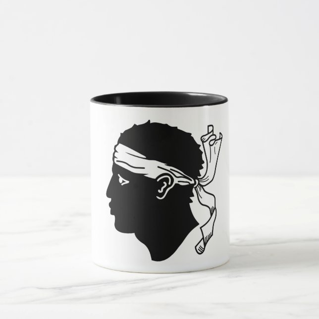 Blue Combo Mug with flag of Corsica (Center)