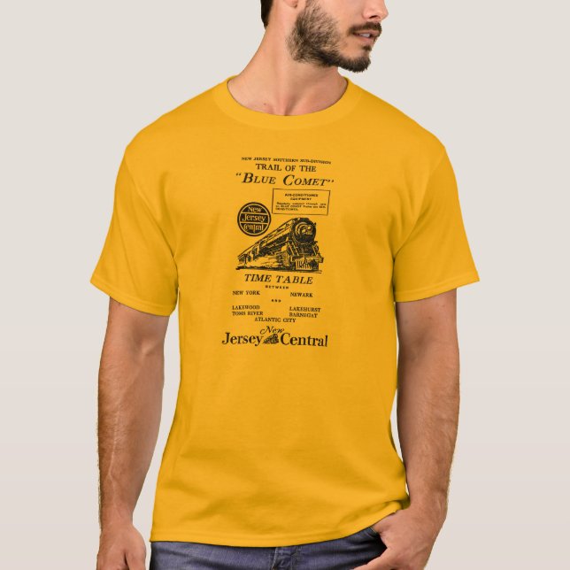 Blue Comet Train -  Luxury coach Trains T-Shirt (Front)