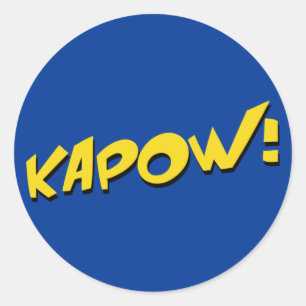 Blue Comic Book Sticker