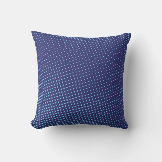 Blue comic pop-art halftone background vintageabst cushion (Front)