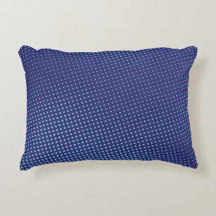 Blue comic pop-art halftone background vintageabst decorative cushion
