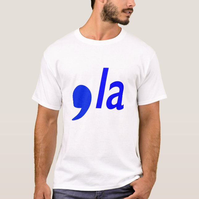 Blue comma la T-Shirt (Front)