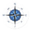 Blue Compass Rose